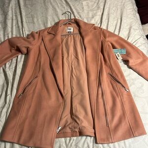 Old Navy Women's Peach/Pink Trench Coat